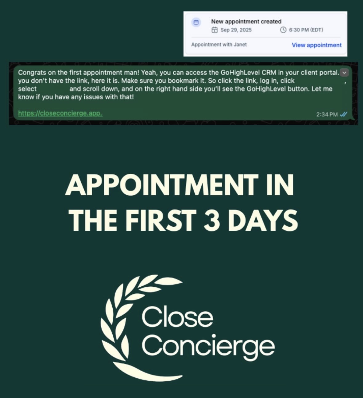 Appointment set