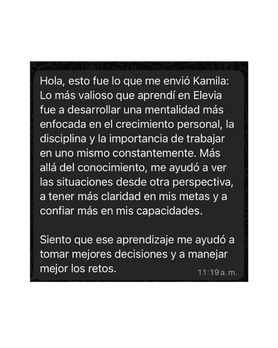 Testimonio de alumno 4