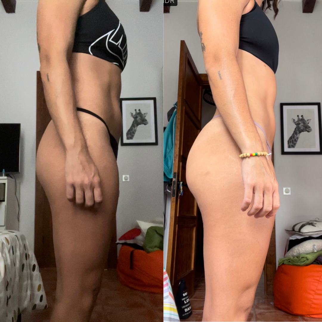 Transformaci√≥n de Paula, 25 a√±os: piernas y gl√∫teos en 3 meses