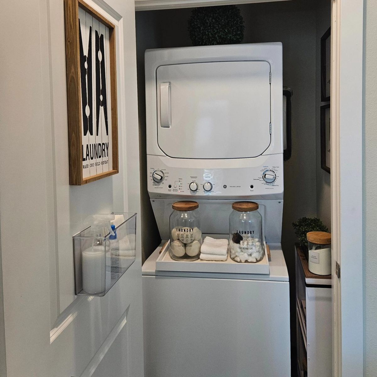 Organized laundry room