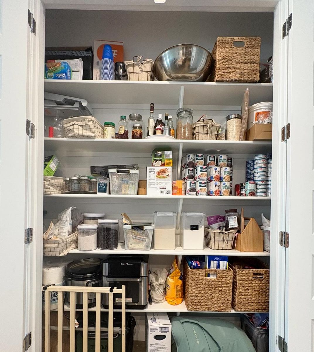 Before: an overstuffed pantry