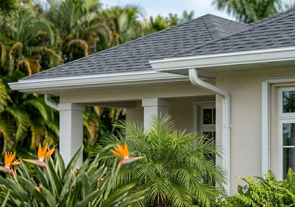 Structural and seamless aluminum gutter installation in Tampa Bay, FL by Screen Boss