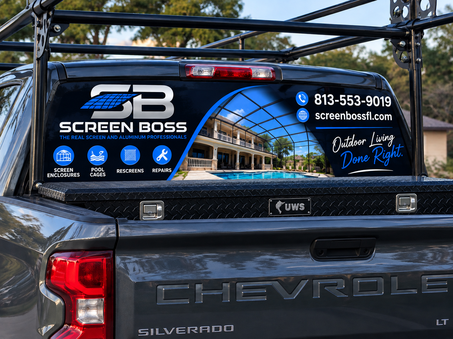 Screen Boss founder Ricky Piccoli and crew building screen enclosures in Tampa Bay, FL