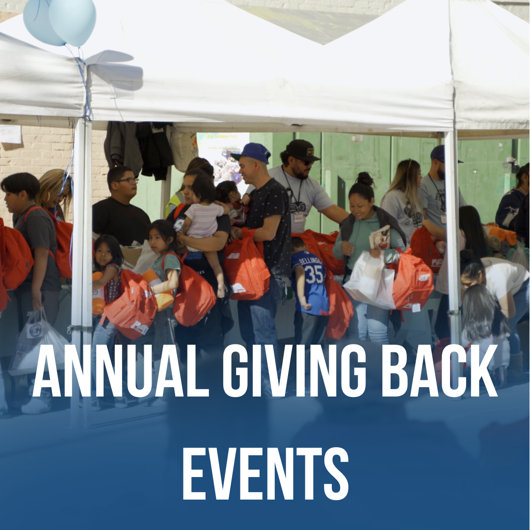 Volunteers at the Giving Back Event