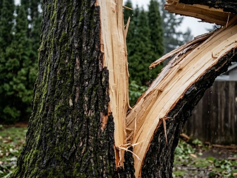 Tree Ninjas crew removing storm-damaged trees from a residential property in Snohomish WA after a windstorm Tree Ninjas crew removing storm-damaged trees from a residential property in Snohomish WA after a windstorm