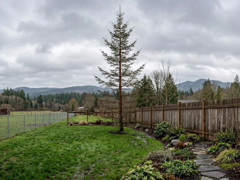Tree Ninjas certified arborist performing structural pruning on a young Douglas fir on a Monroe WA property along the Skykomish River corridor Tree Ninjas certified arborist performing structural pruning on a young Douglas fir on a Monroe WA property along the Skykomish River corridor