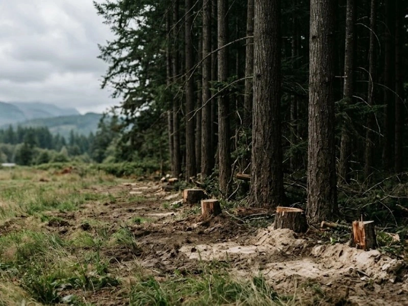Tree Ninjas crew clearing timber on a residential property in Monroe WA along the Skykomish River valley, preparing land for development Tree Ninjas crew clearing timber on a residential property in Monroe WA along the Skykomish River valley, preparing land for development