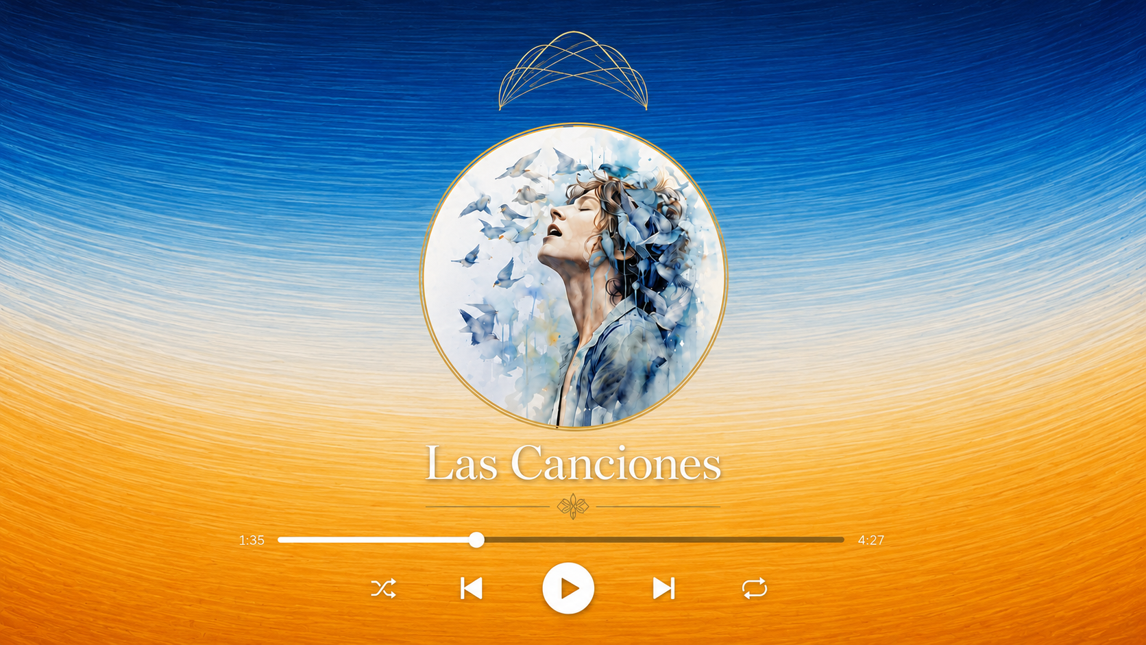 Mockup de celular con canciones