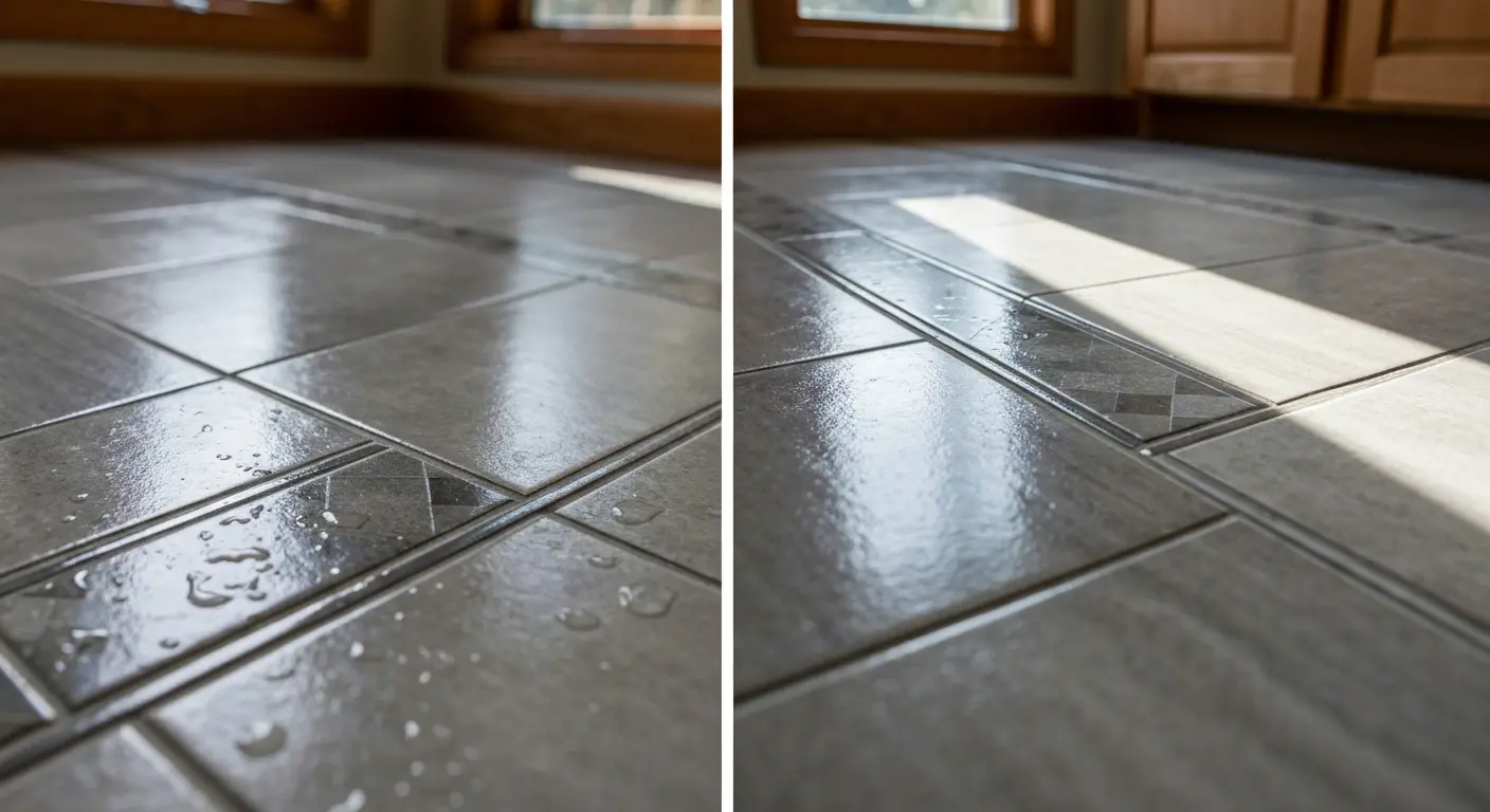 Bathroom tile flooring