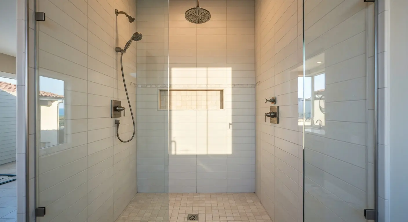 Walk-in shower installation