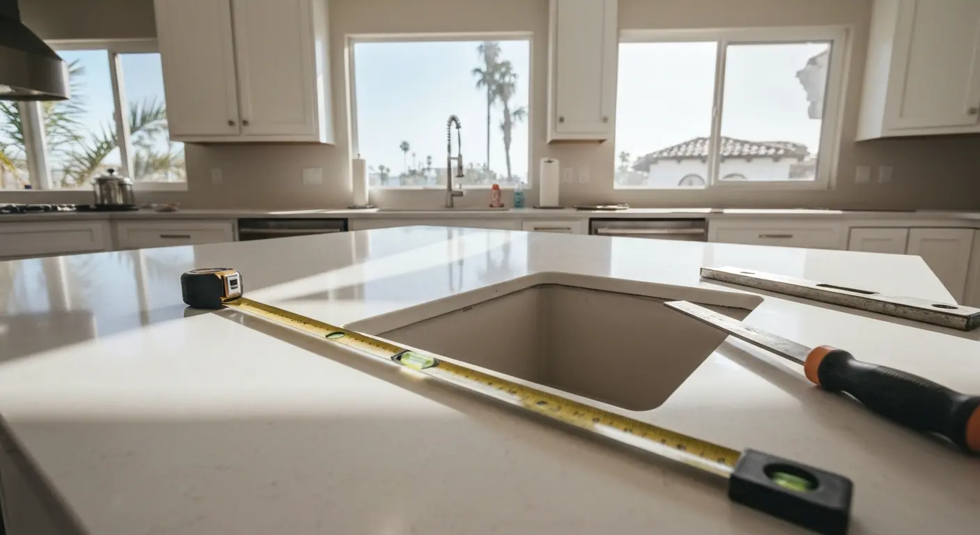 Kitchen countertop installation
