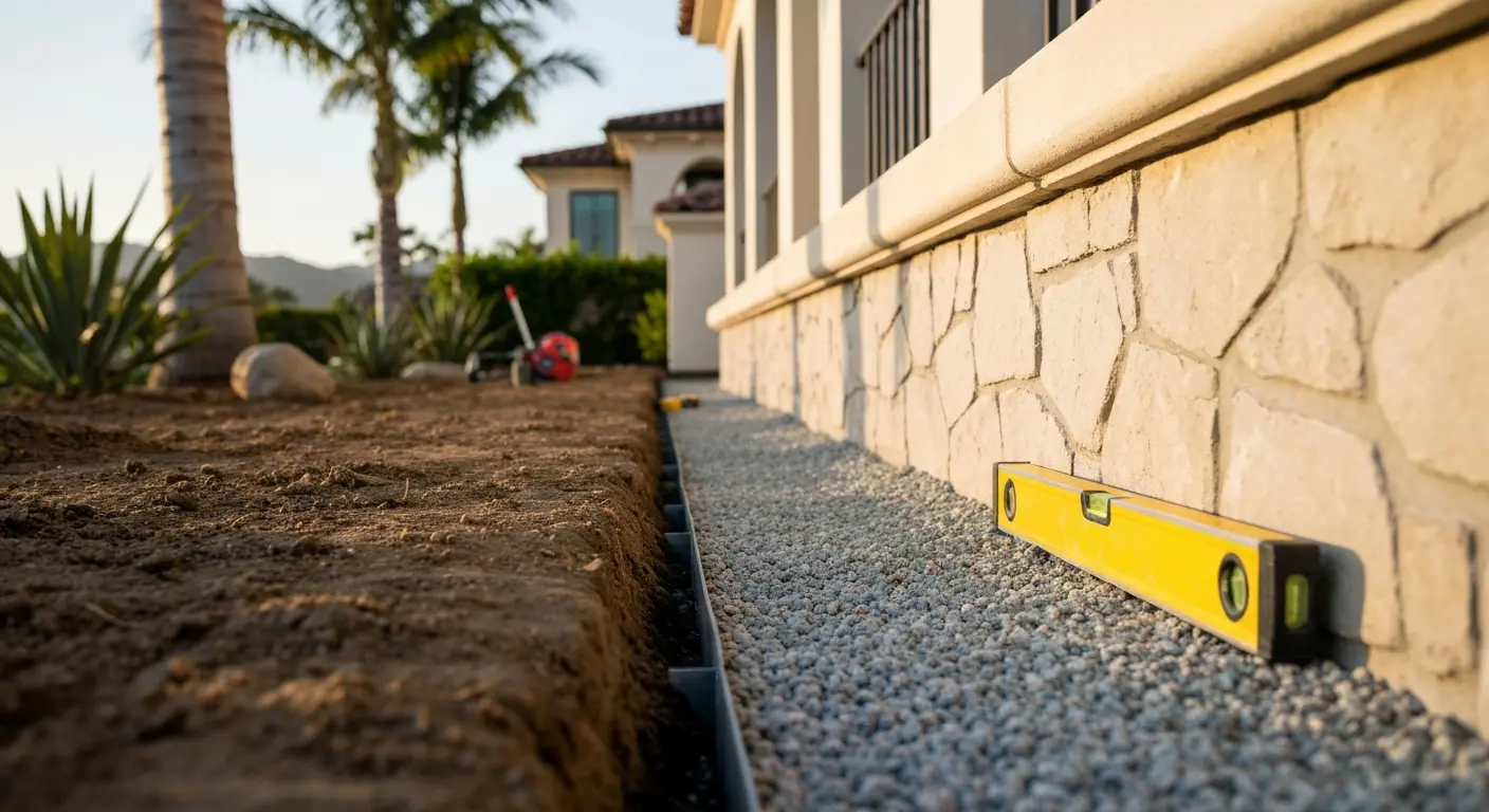 Drainage system installed