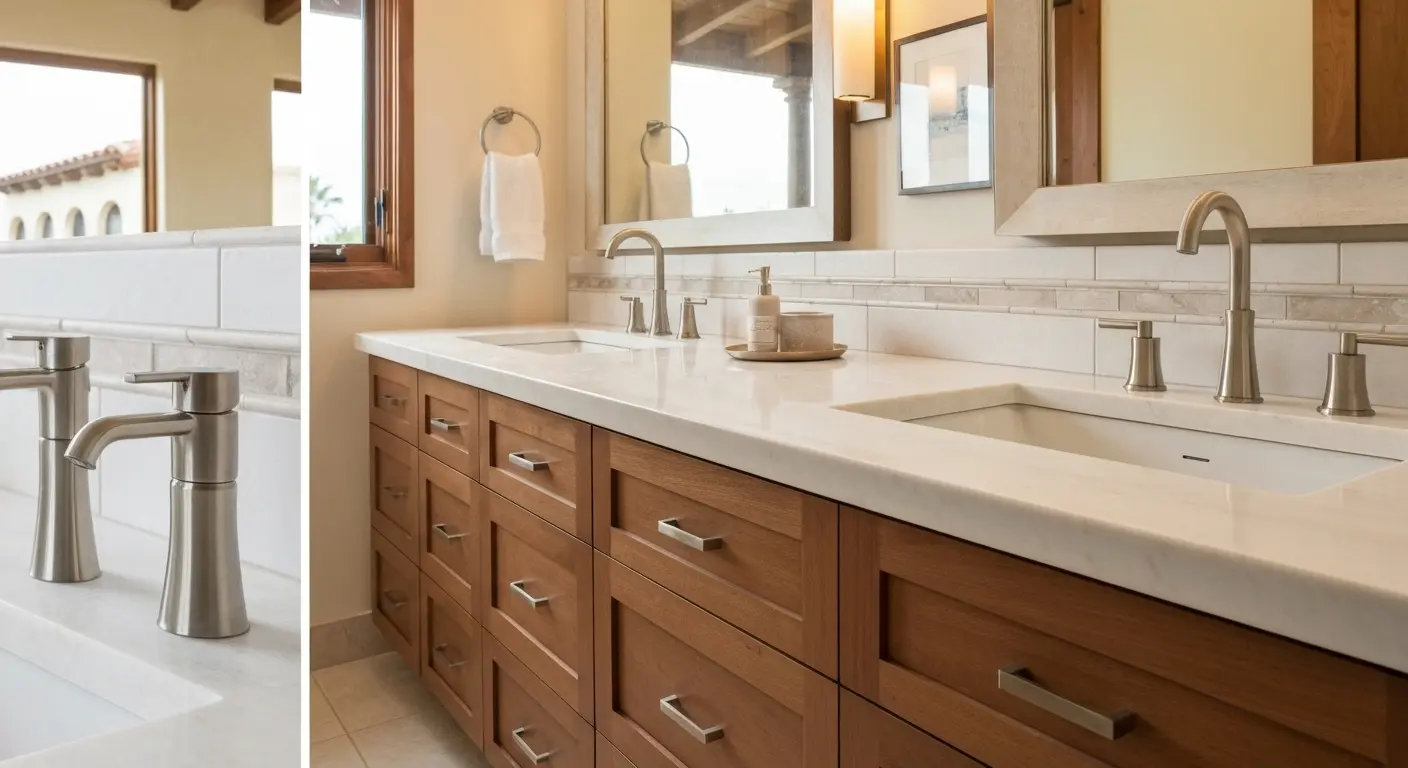 Bathroom vanity installation