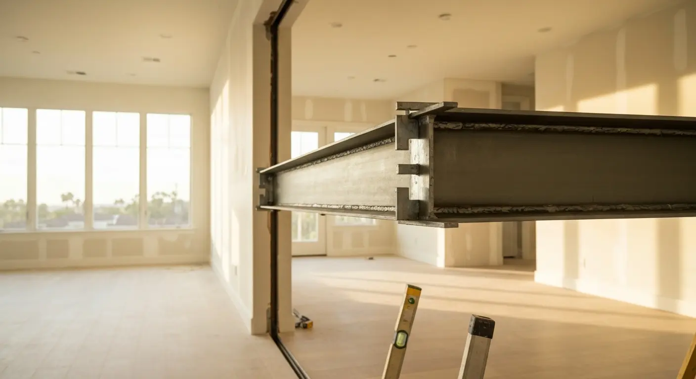 Beam installation for wall removal