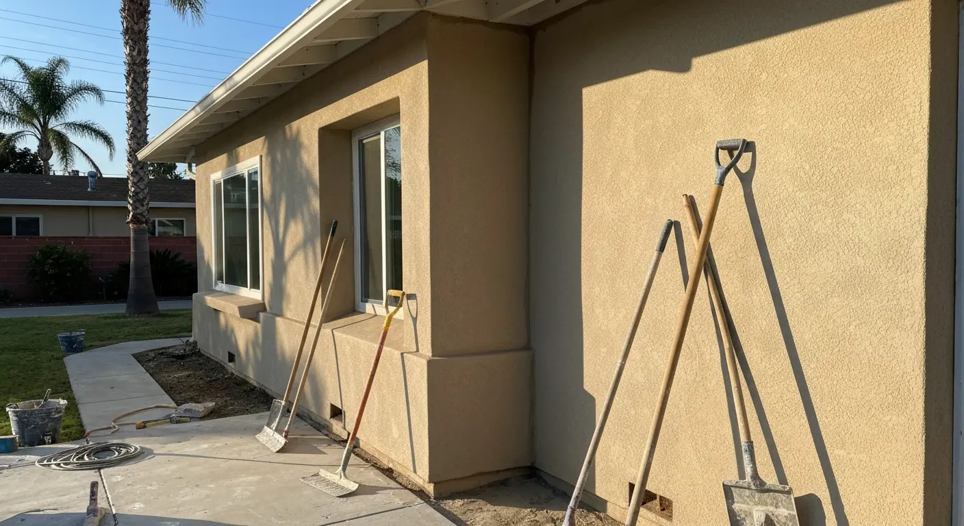 Exterior stucco installation