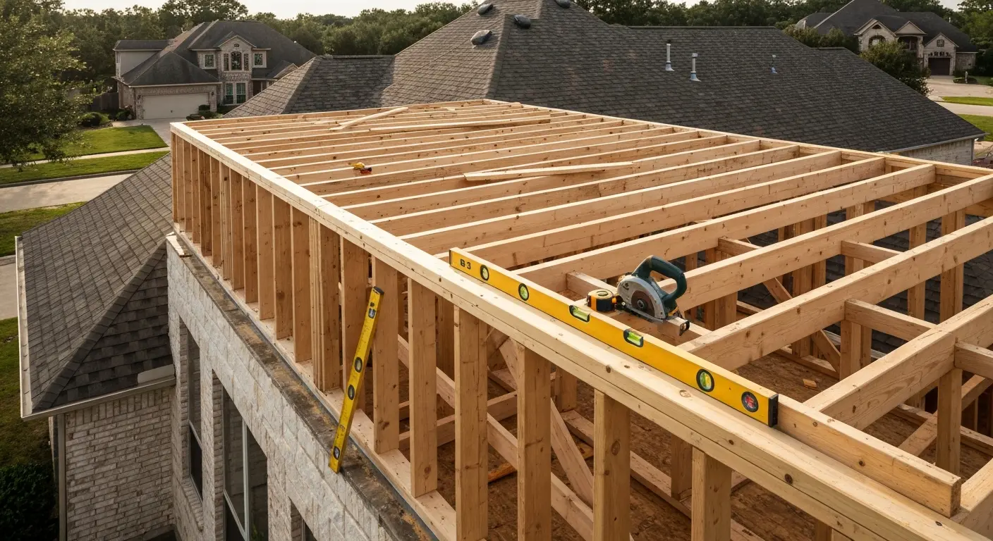 Room addition framing