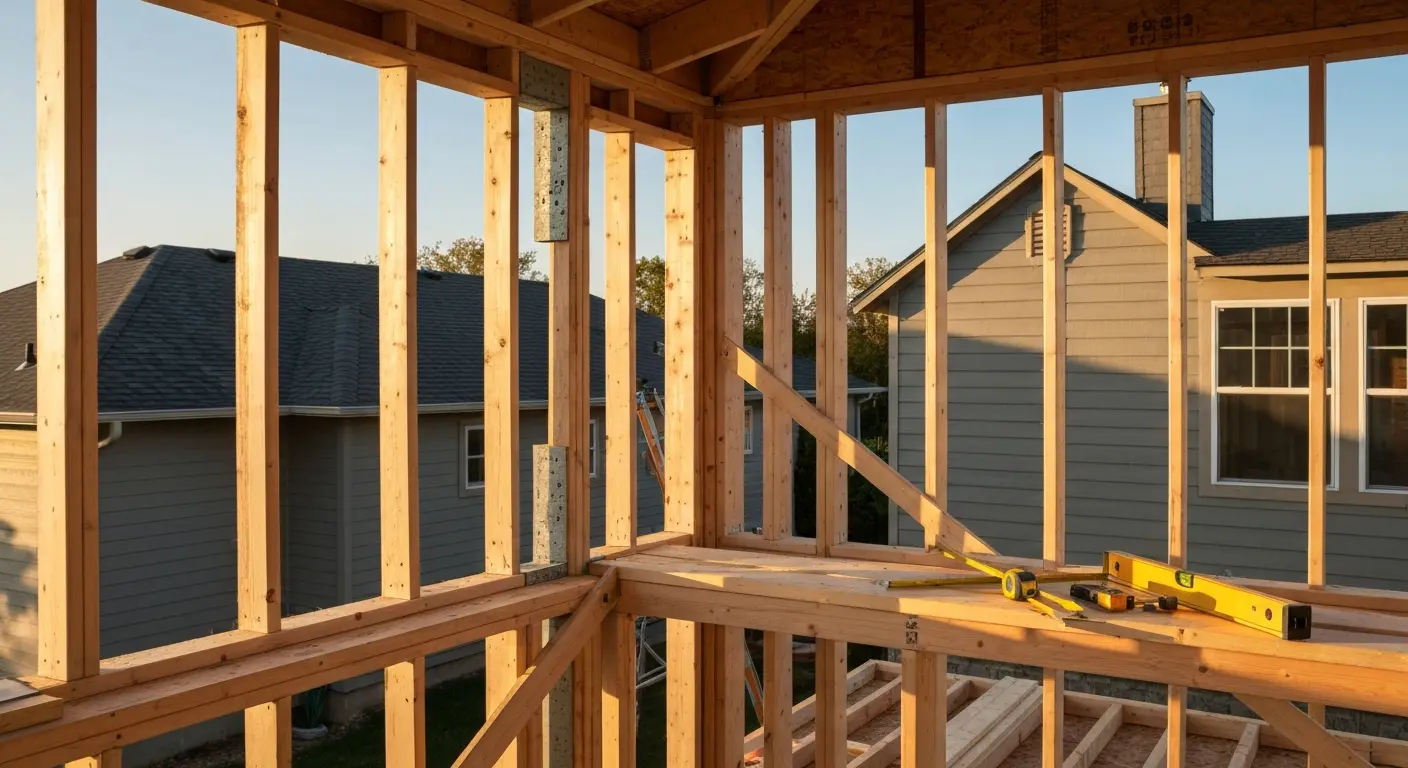 Room addition structural frame