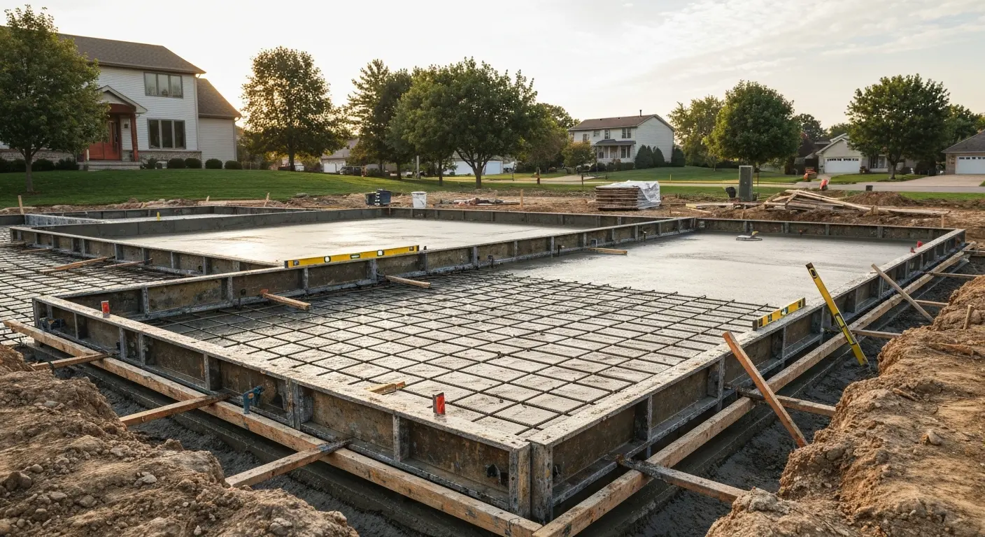 Foundation concrete work