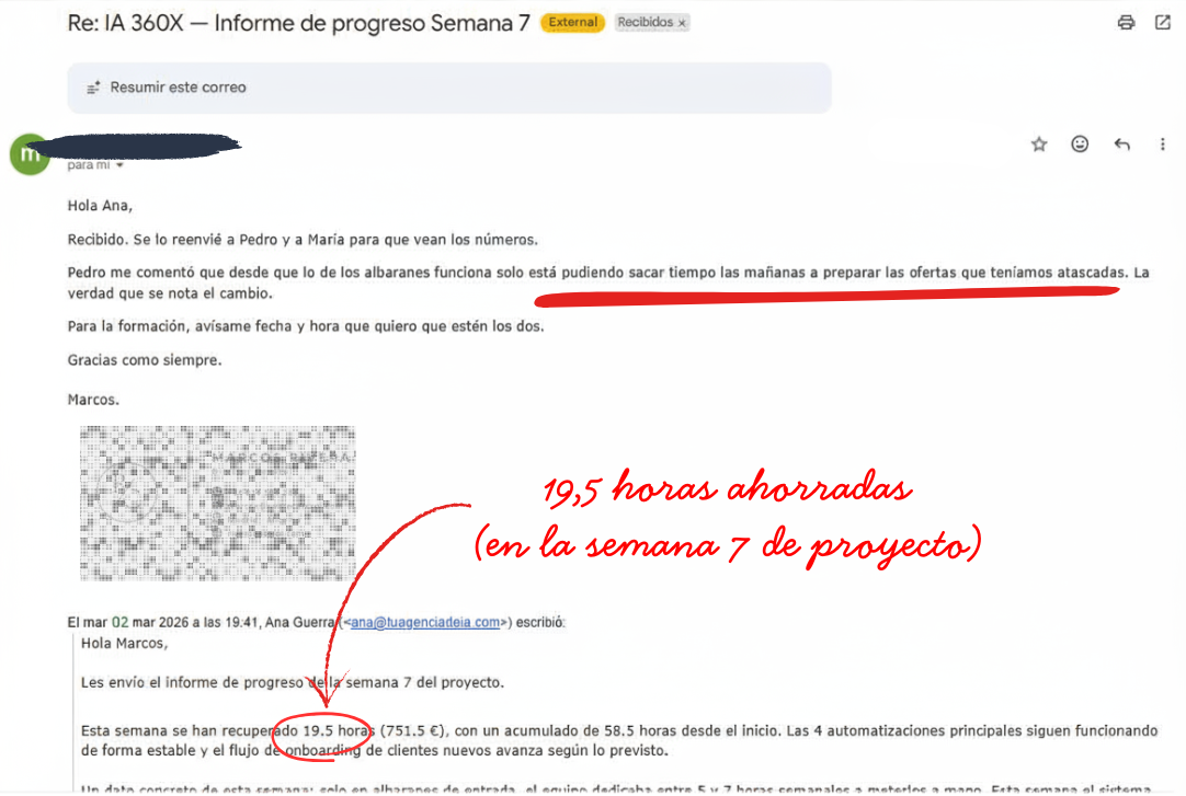 Caso cliente IA 360X