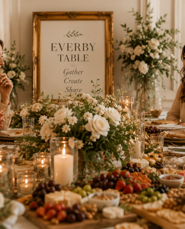 The Everby Table: a hosted charcuterie experience styled by Everby