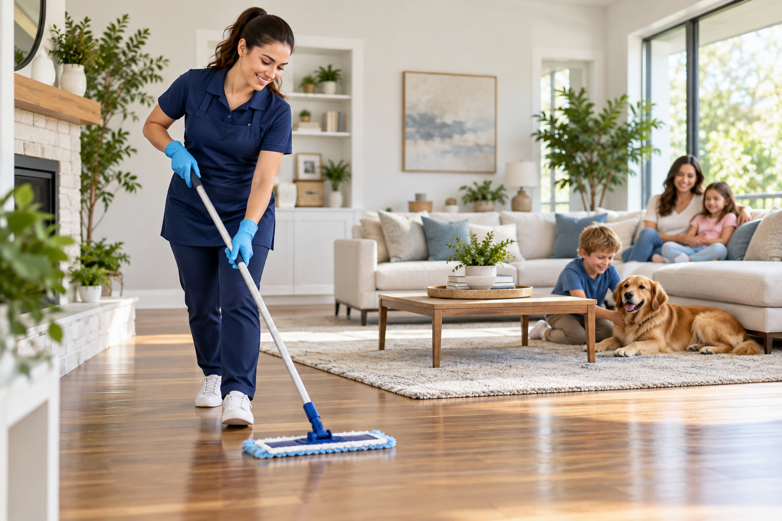 Professional house cleaning service for a clean and comfortable home