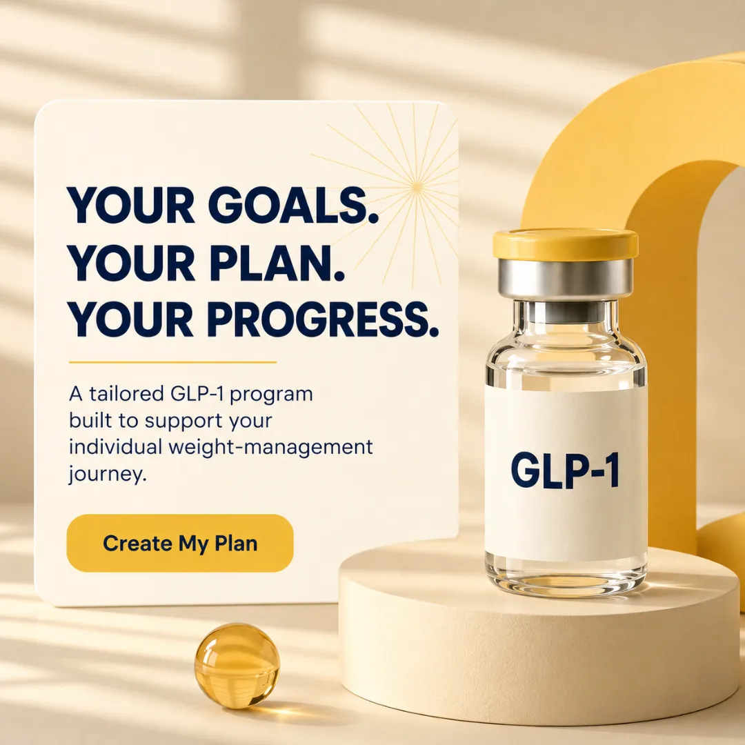 A BiteBot for Medical GLP-1 weight management program ad.