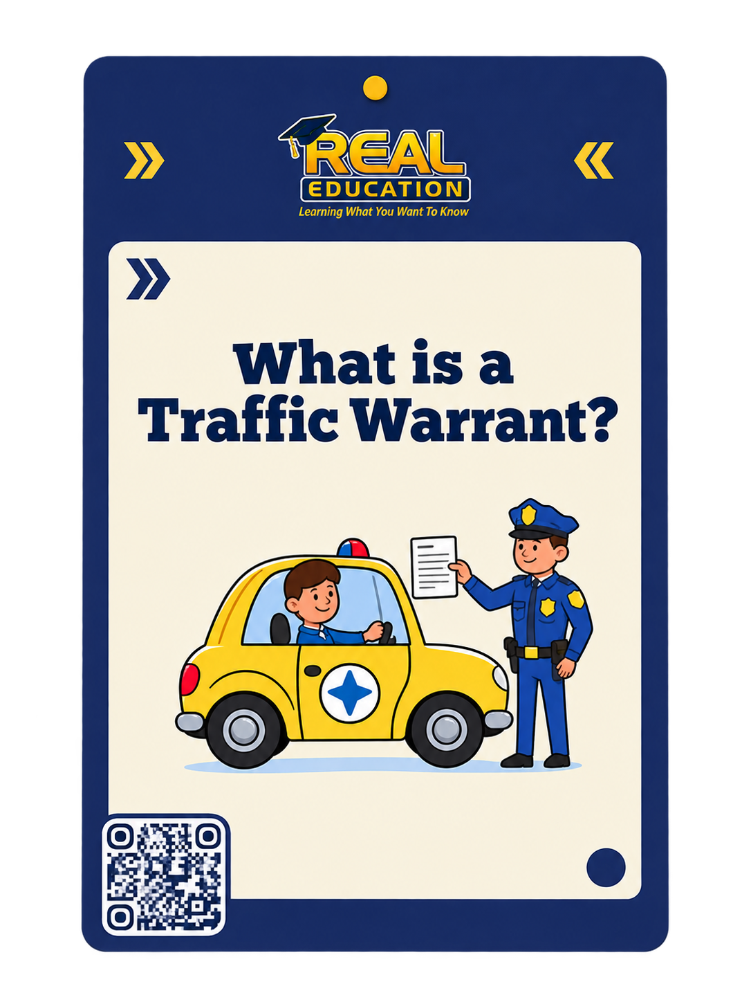 Traffic Warrant Flex Deck card — front