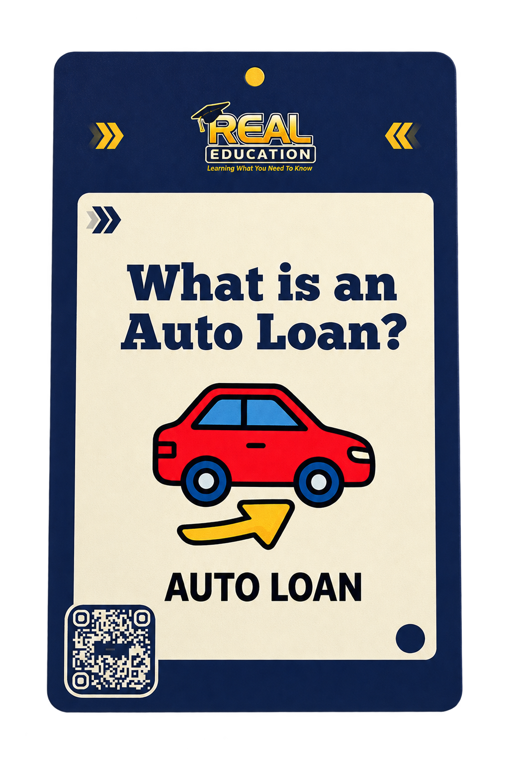 Auto Loan Flex Deck card — front