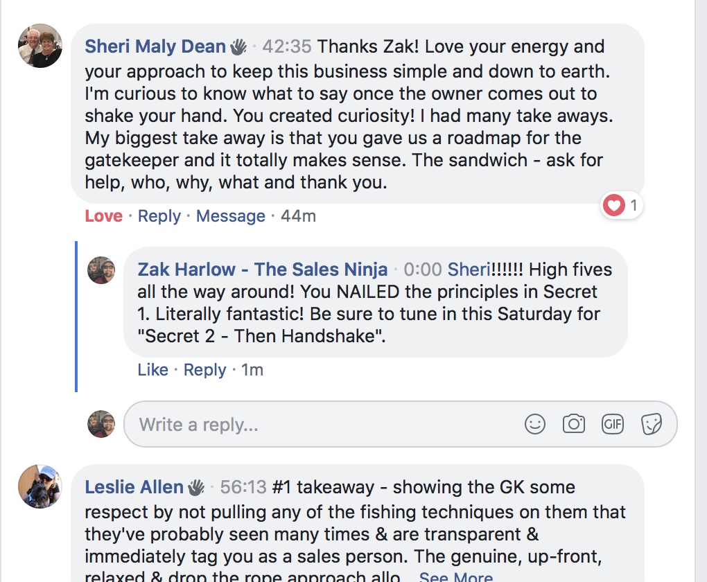 Client testimonial