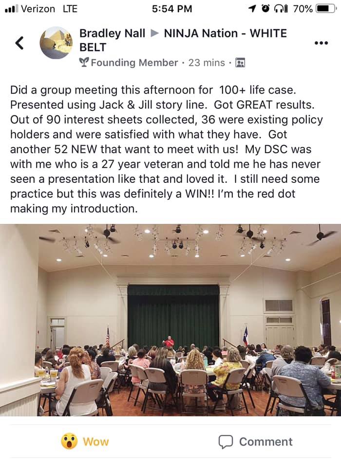 Client testimonial
