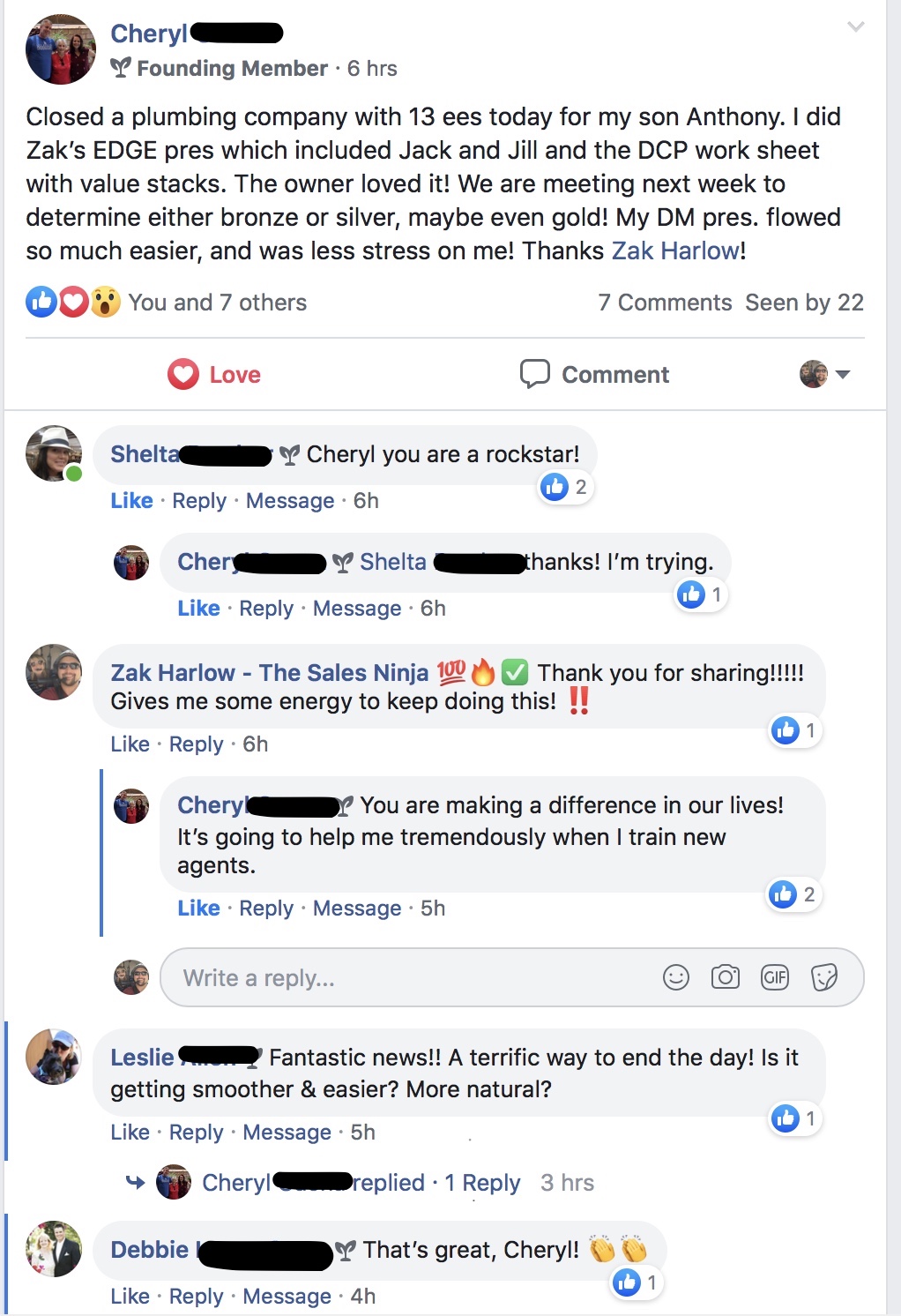 Client testimonial