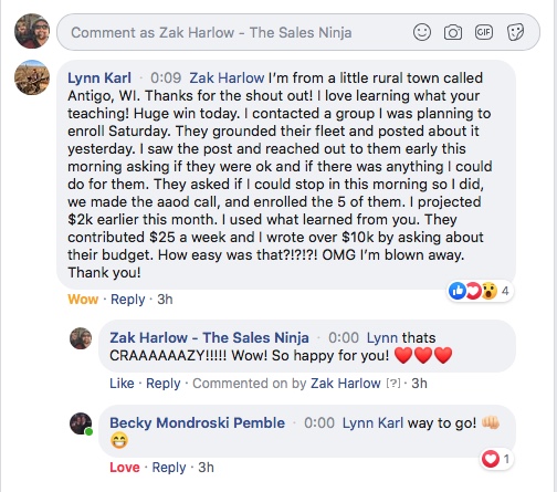 Client testimonial