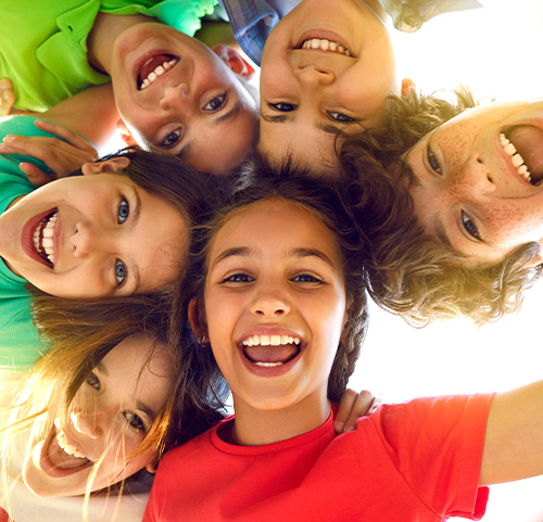 Children participating in a summer group program