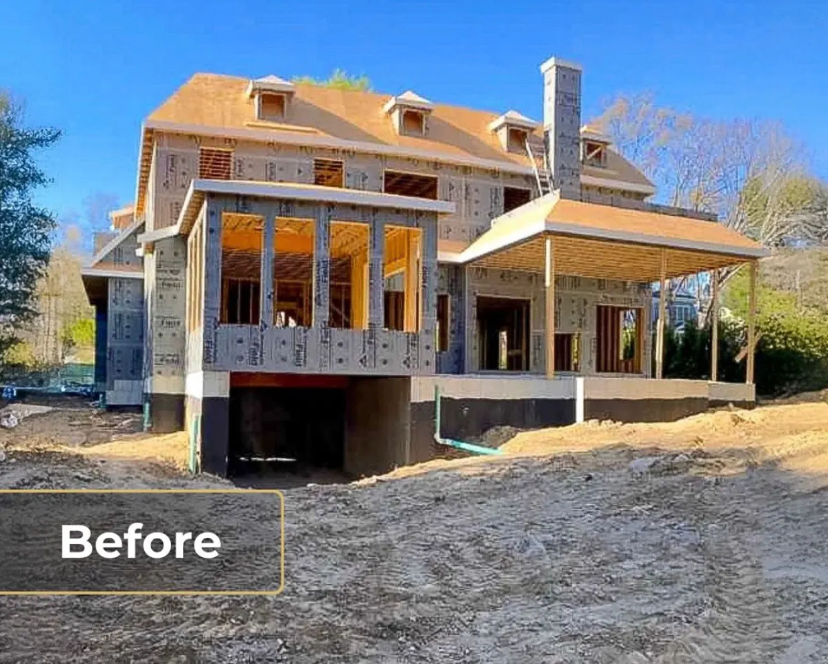 South Shore Massachusetts home before the roof and exterior work