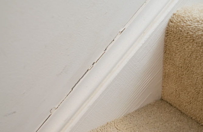 Chalky paint residue on hand showing the paint surface is breaking down