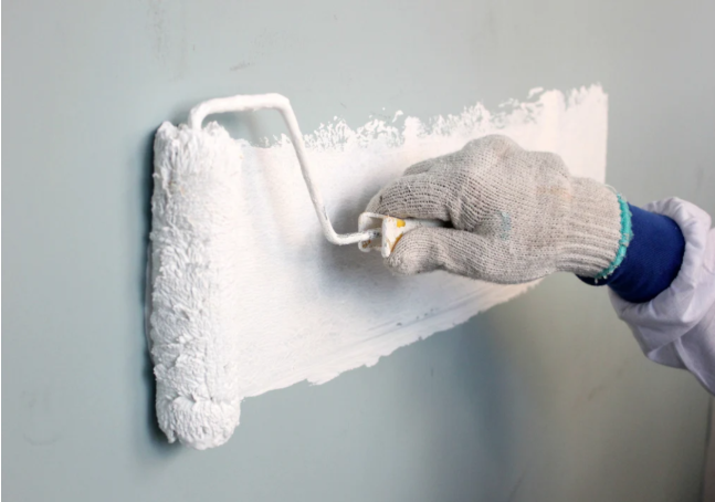 Faded and discolored wall paint showing a home needs repainting