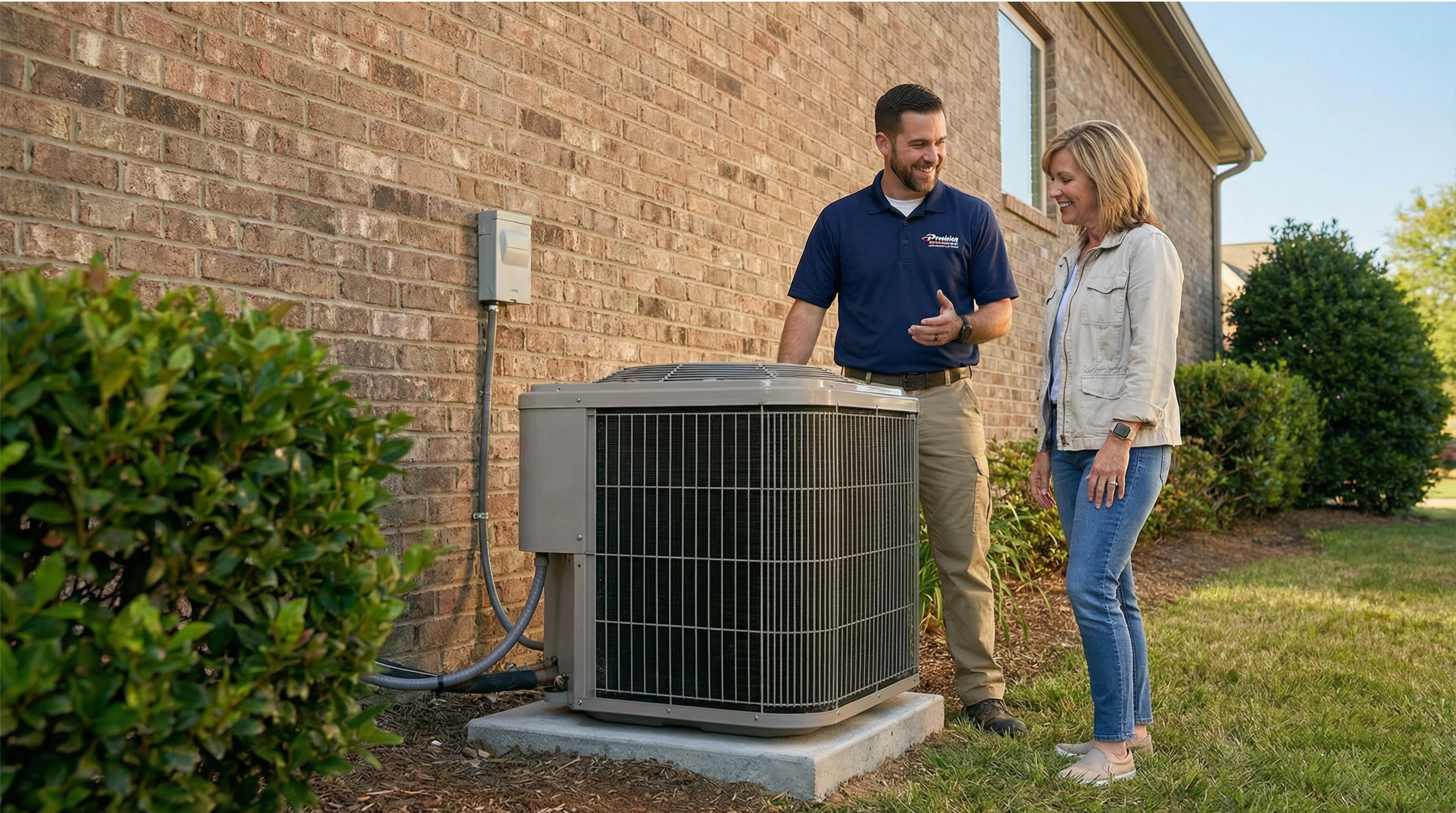 Precision HVAC technician at work