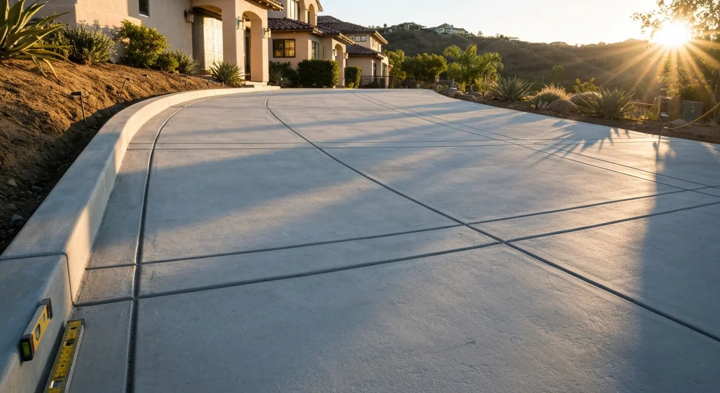 Concrete driveway in Agoura Hills