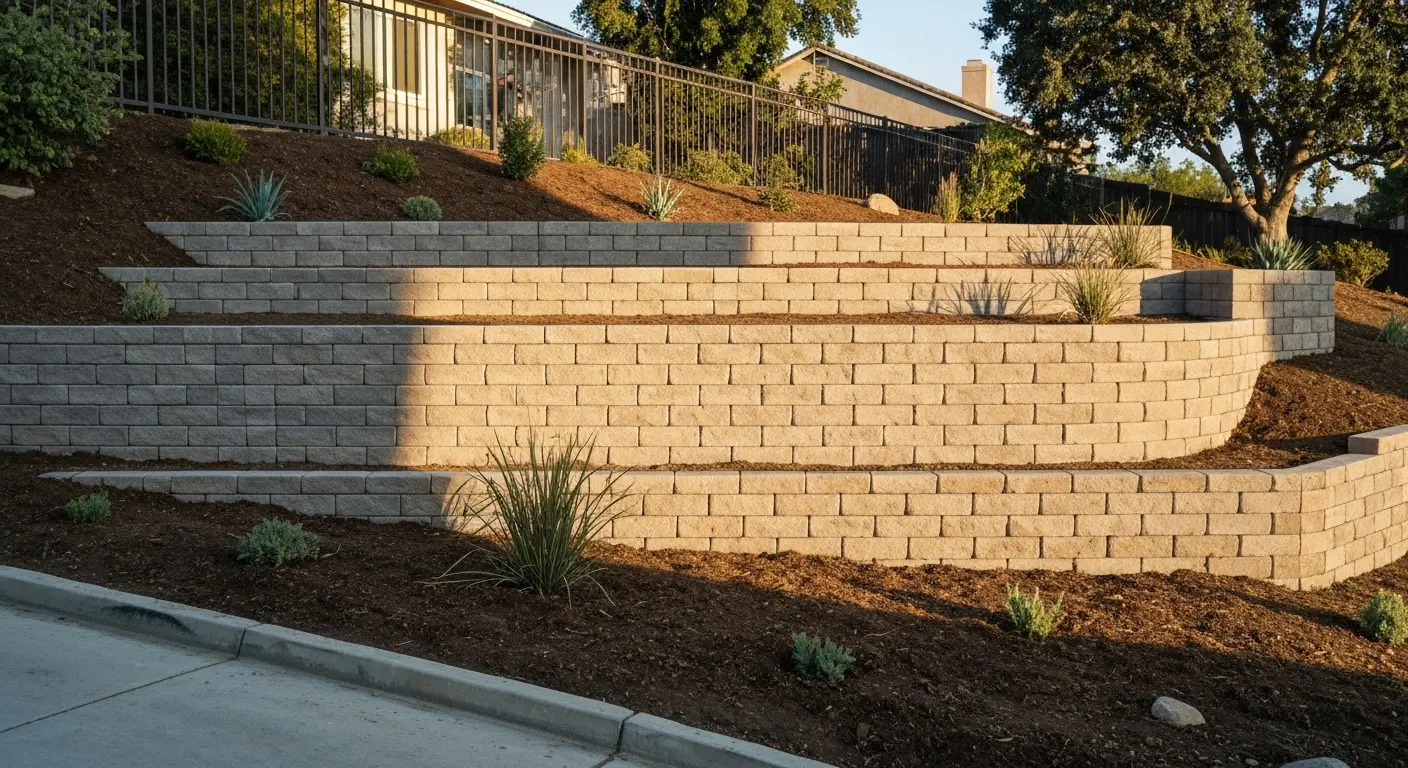 Retaining wall installation