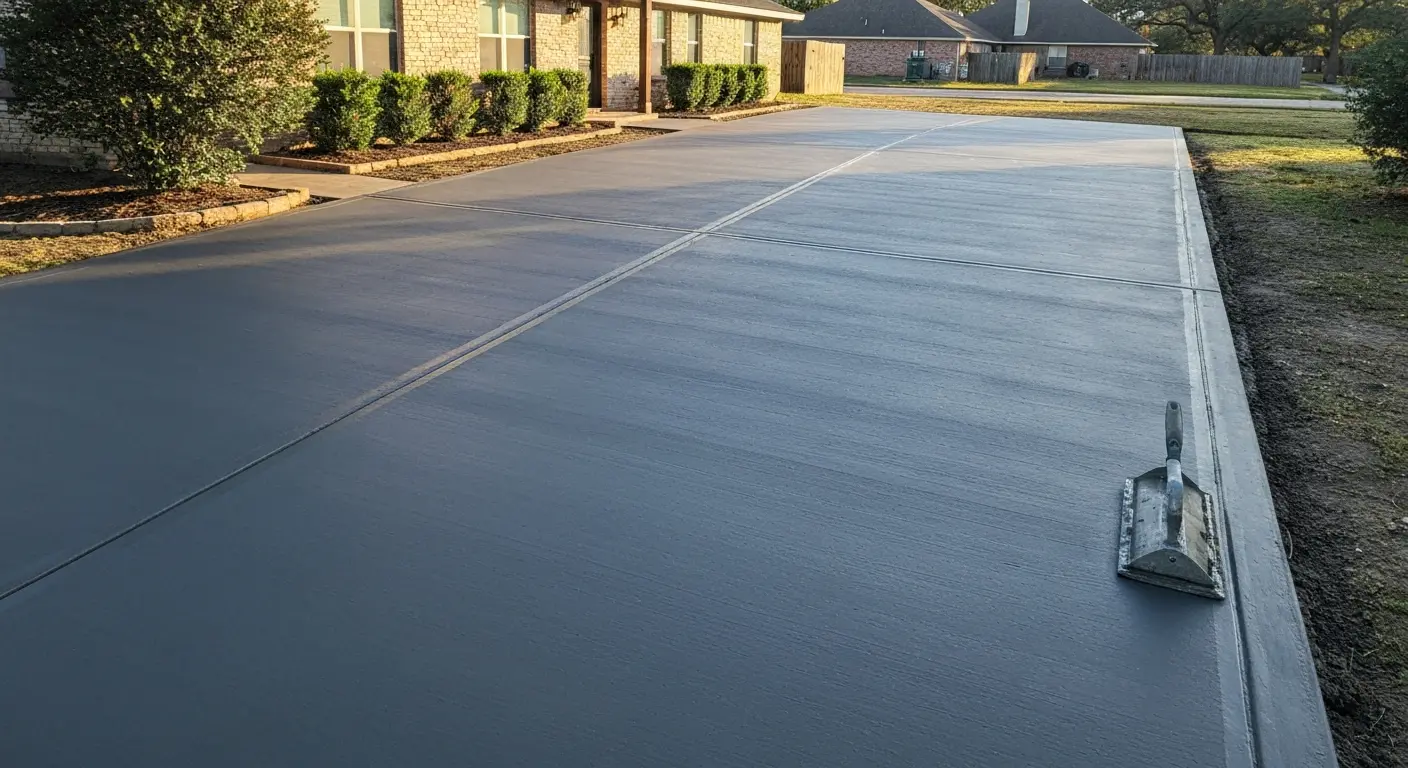 Concrete driveway installation