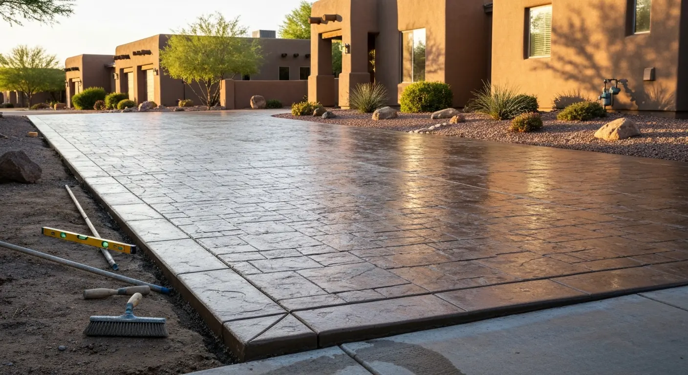 Driveway and patio installation