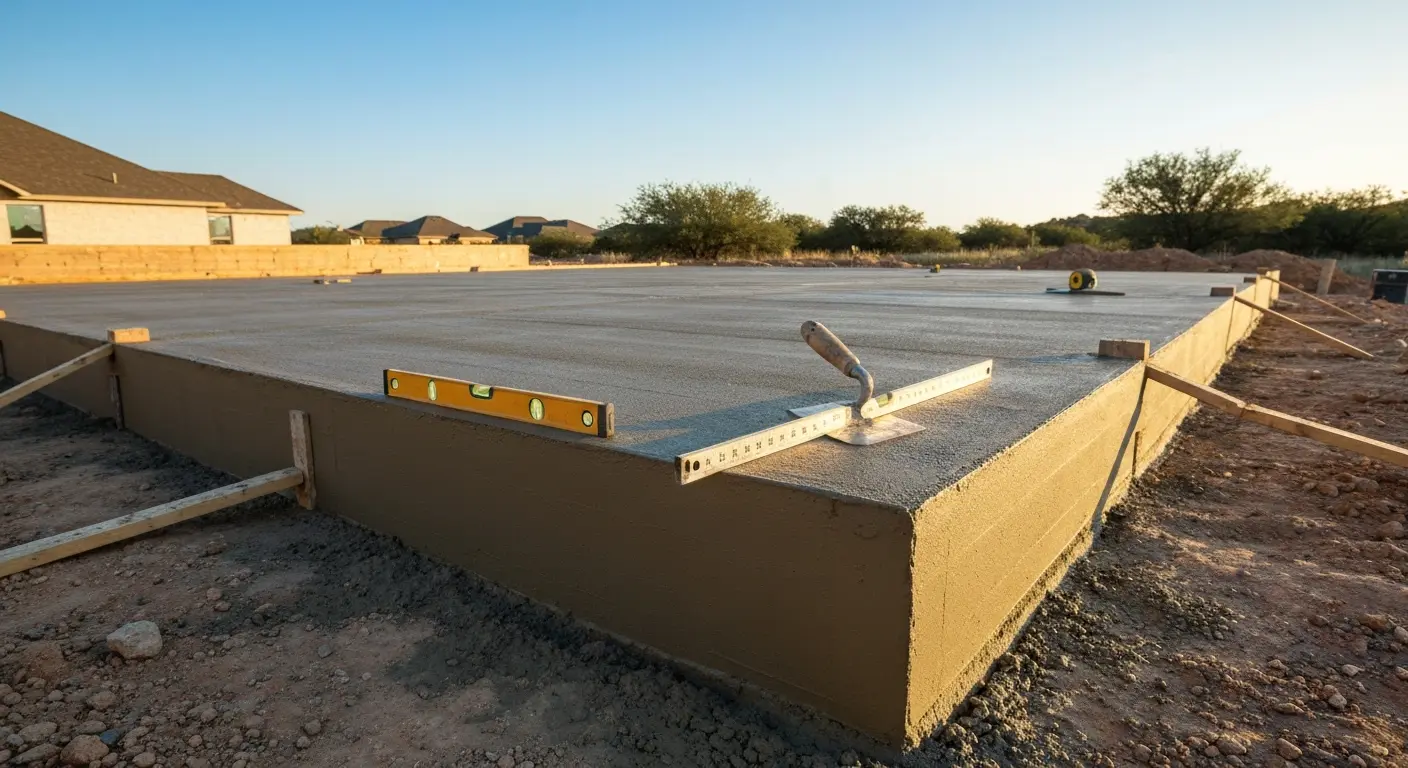 Concrete slab foundation project