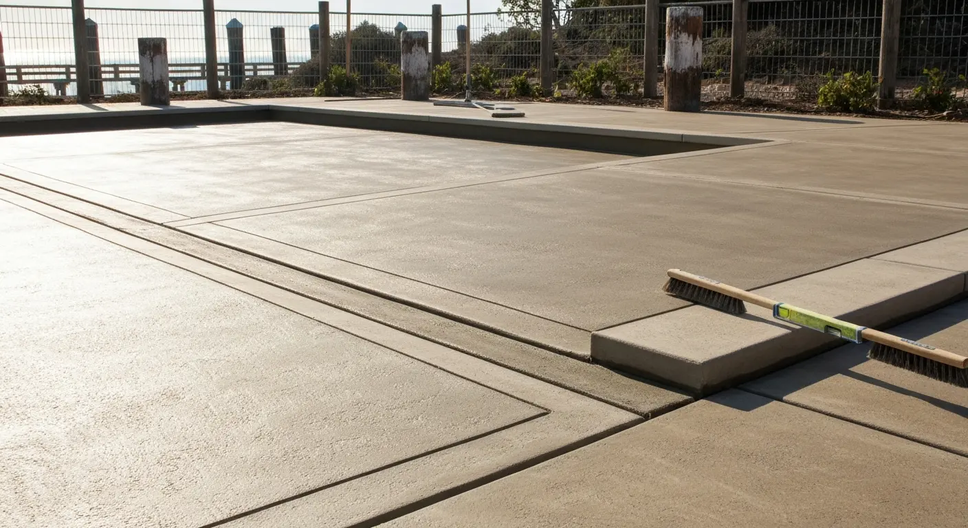 Concrete pool deck near Oxnard harbor