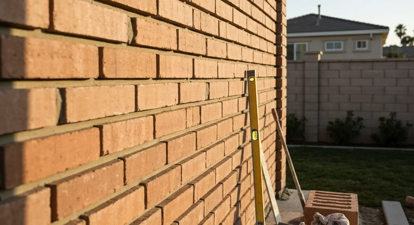 Brick veneer installation in Oxnard
