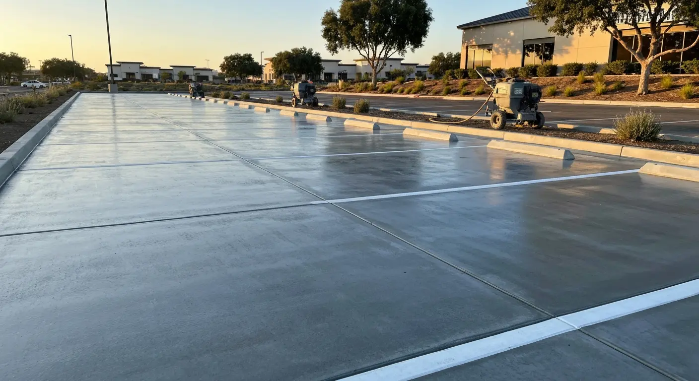 Commercial concrete flatwork project