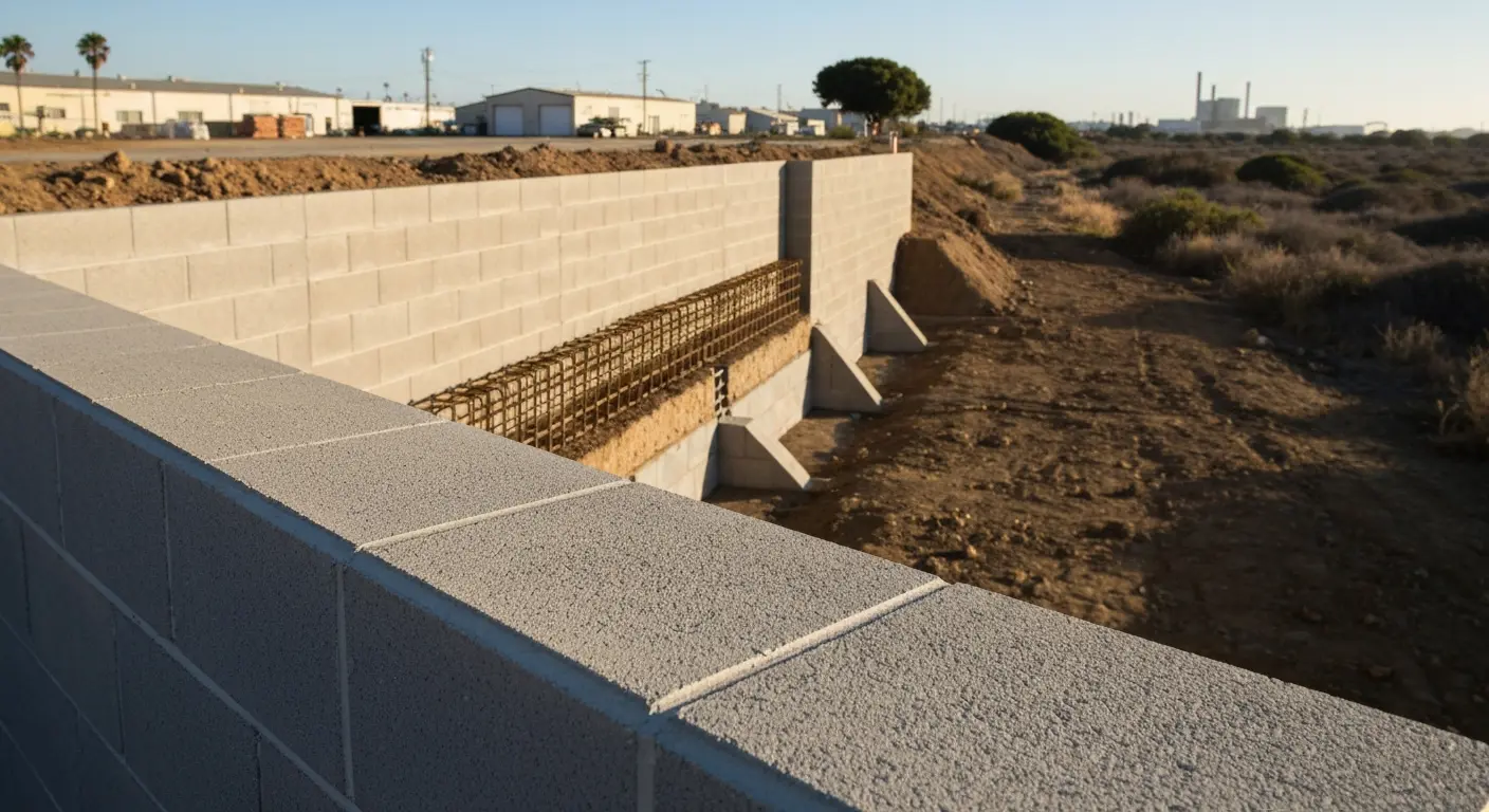 Retaining wall installation