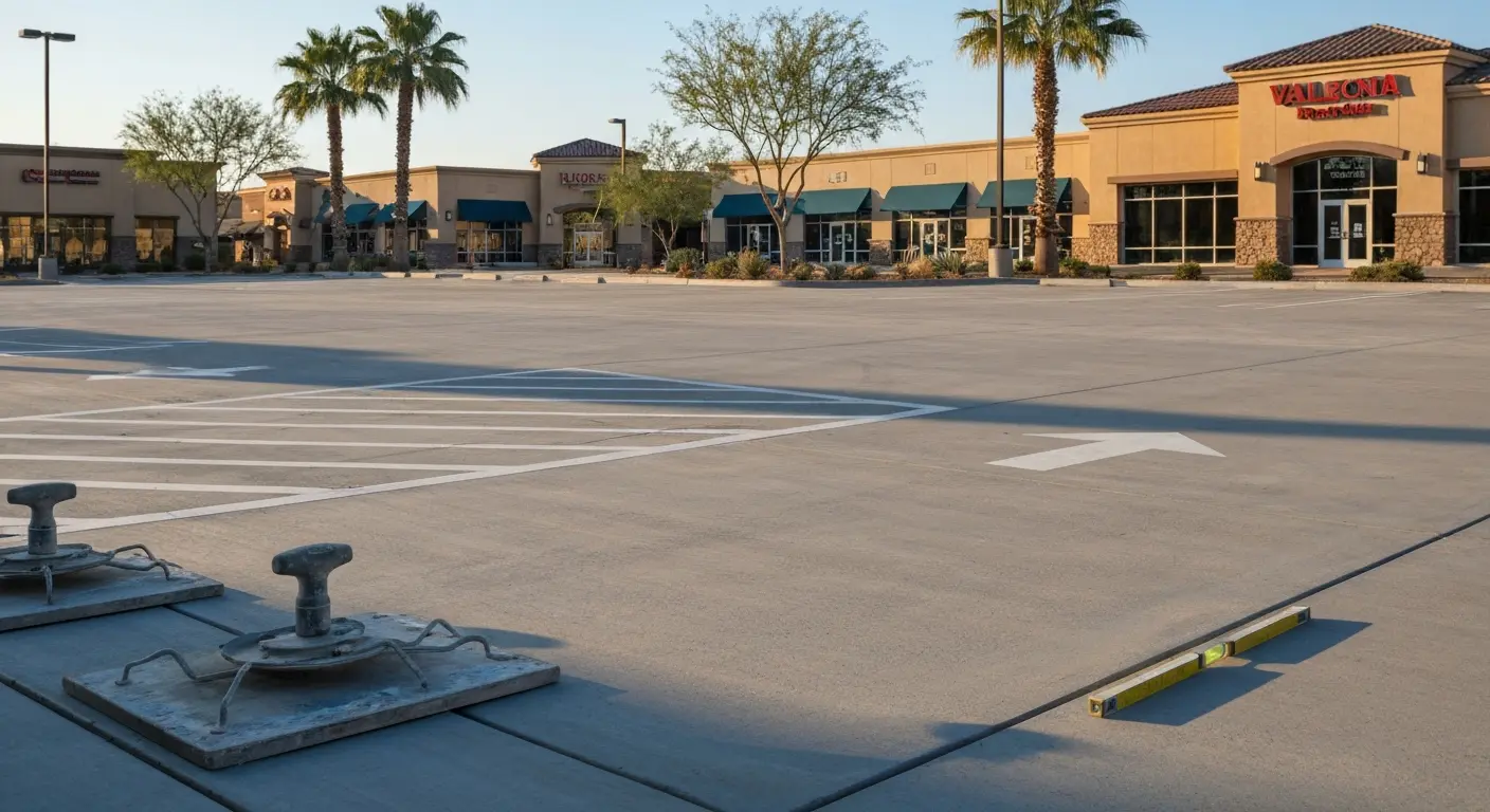 Commercial parking lot concrete in Valencia