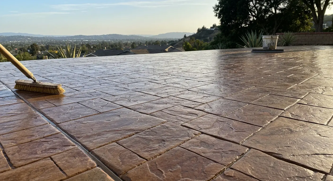 Decorative concrete patio