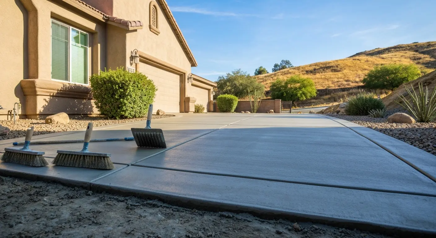 Concrete driveway in Santa Clarita
