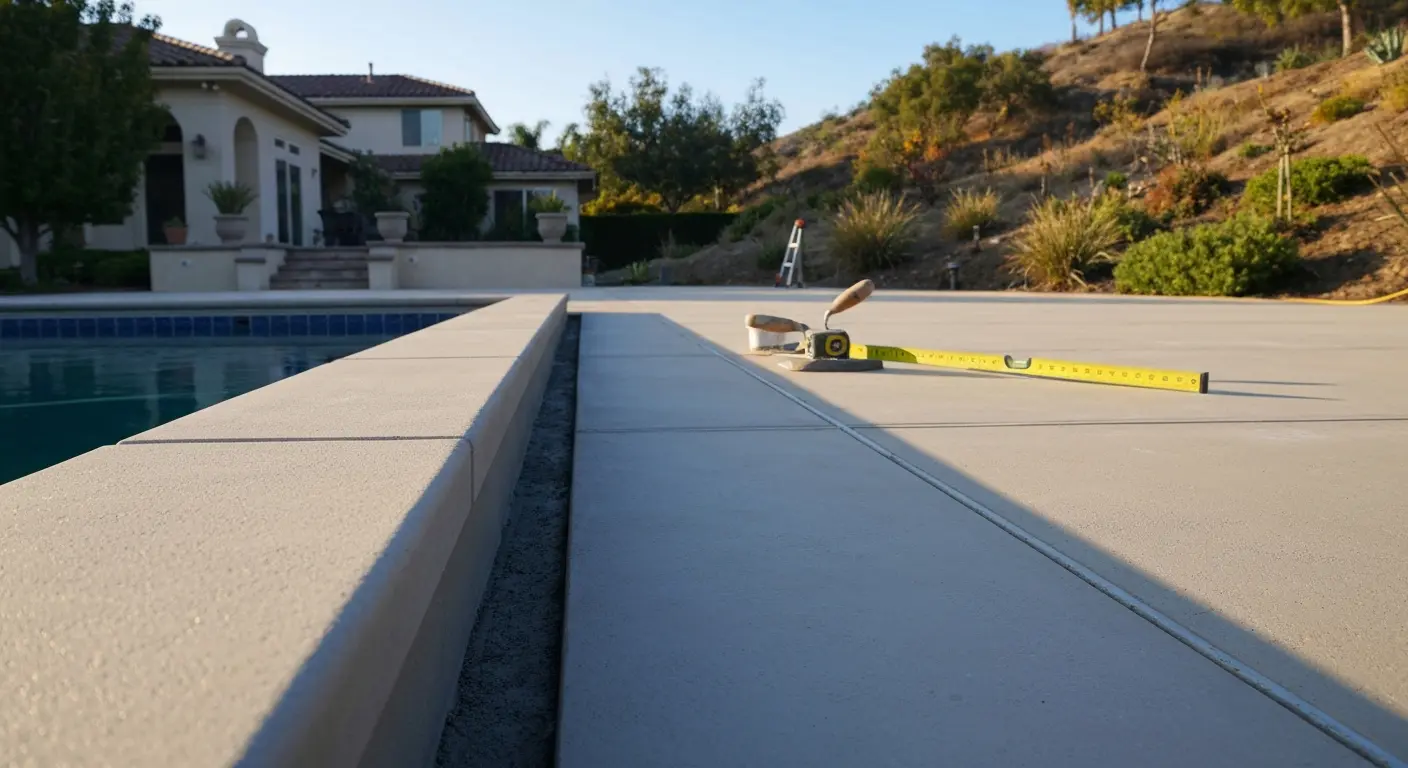 Pool deck installation